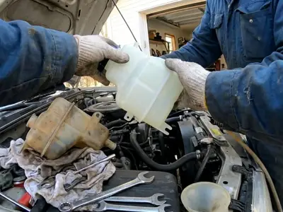 Replacing the antifreeze tank