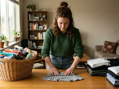 Folding clothes