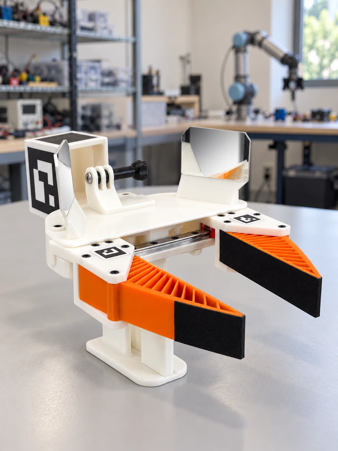 White and orange UMI gripper, camera not included
